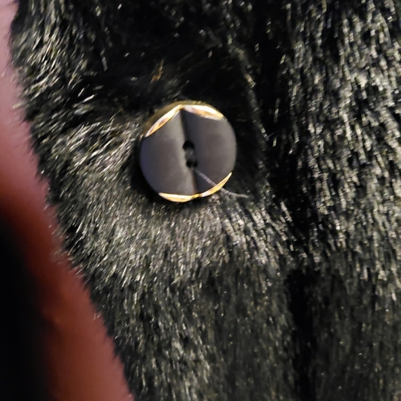 vintage tissavel pile jacket coat black fur - Picture 2 of 3